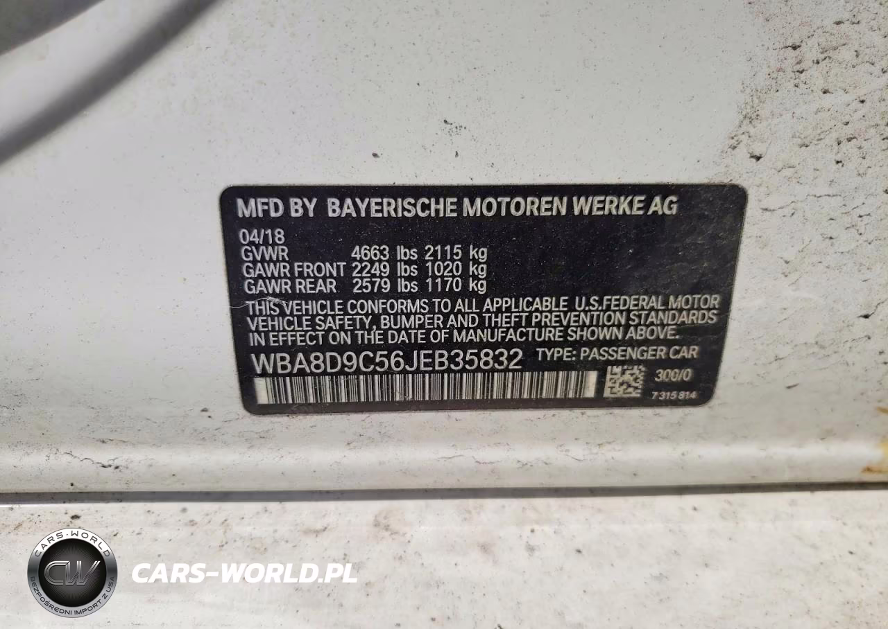 2018 BMW 330 Xi VIN:WBA8D9C56JEB35832 - 13
