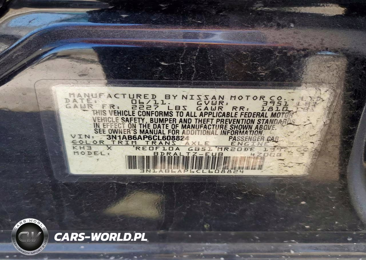 2012 Nissan Sentra 2.0 VIN:3N1AB6AP6CL608824 - 13