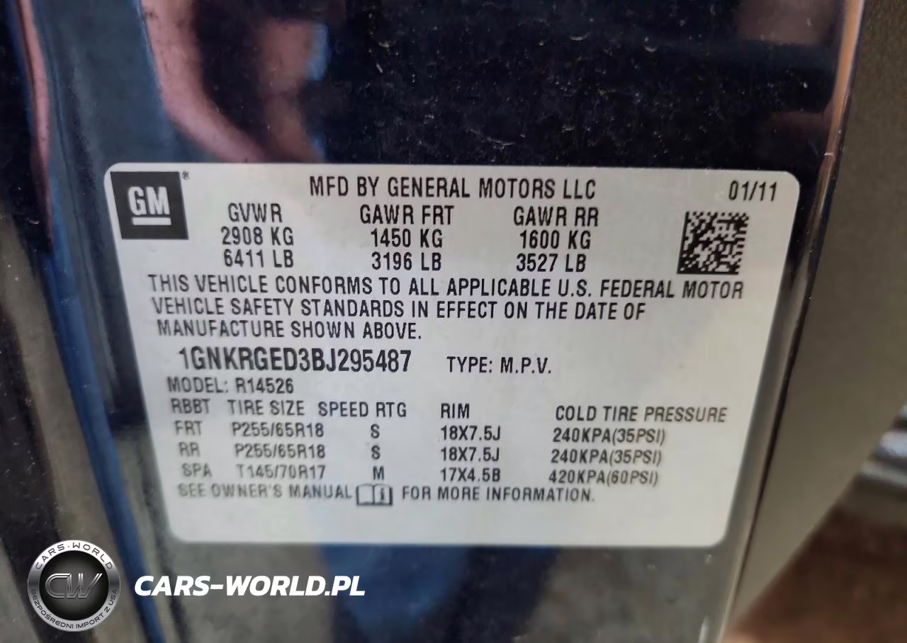 2011 Chevrolet Traverse Lt VIN:1GNKRGED3BJ295487 - 13