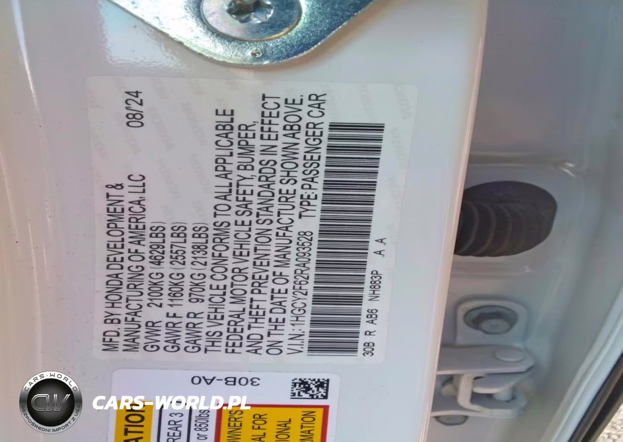 2024 Honda Accord Hybrid Exl VIN:1HGCY2F62RA093528 - 14