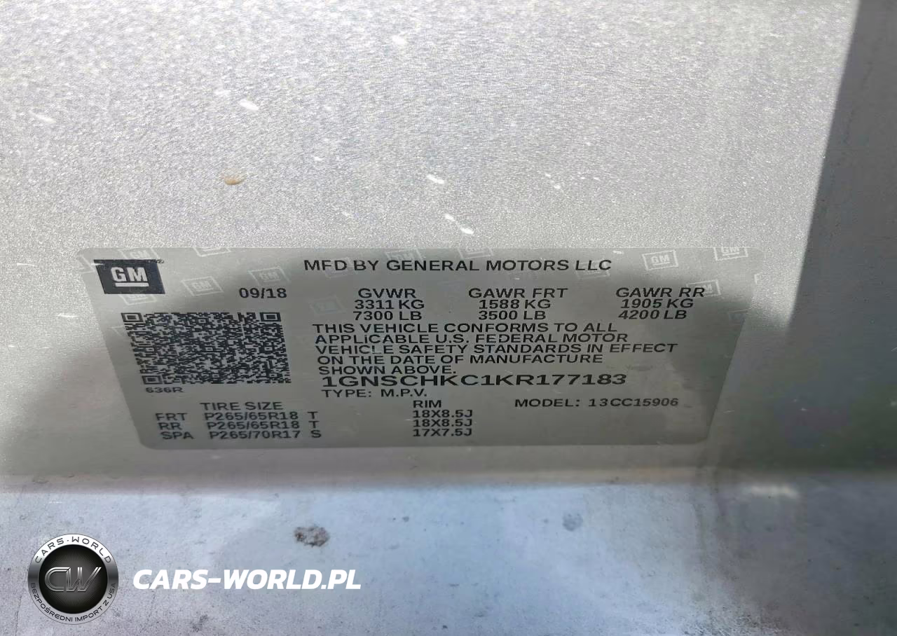 2019 Chevrolet Suburban C1500 Lt VIN:1GNSCHKC1KR177183 - 13