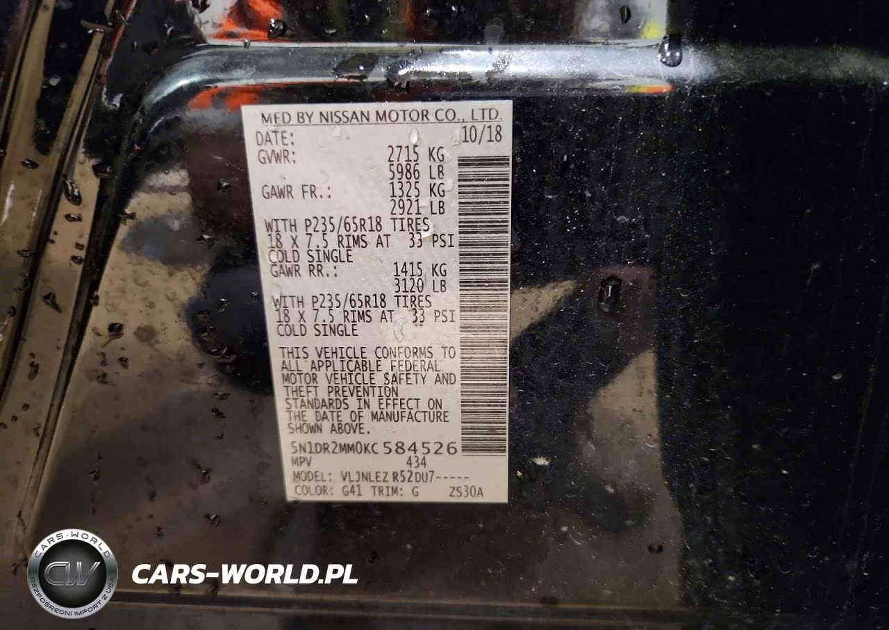 2019 Nissan Pathfinder Sv VIN:5N1DR2MM0KC584526 - 14