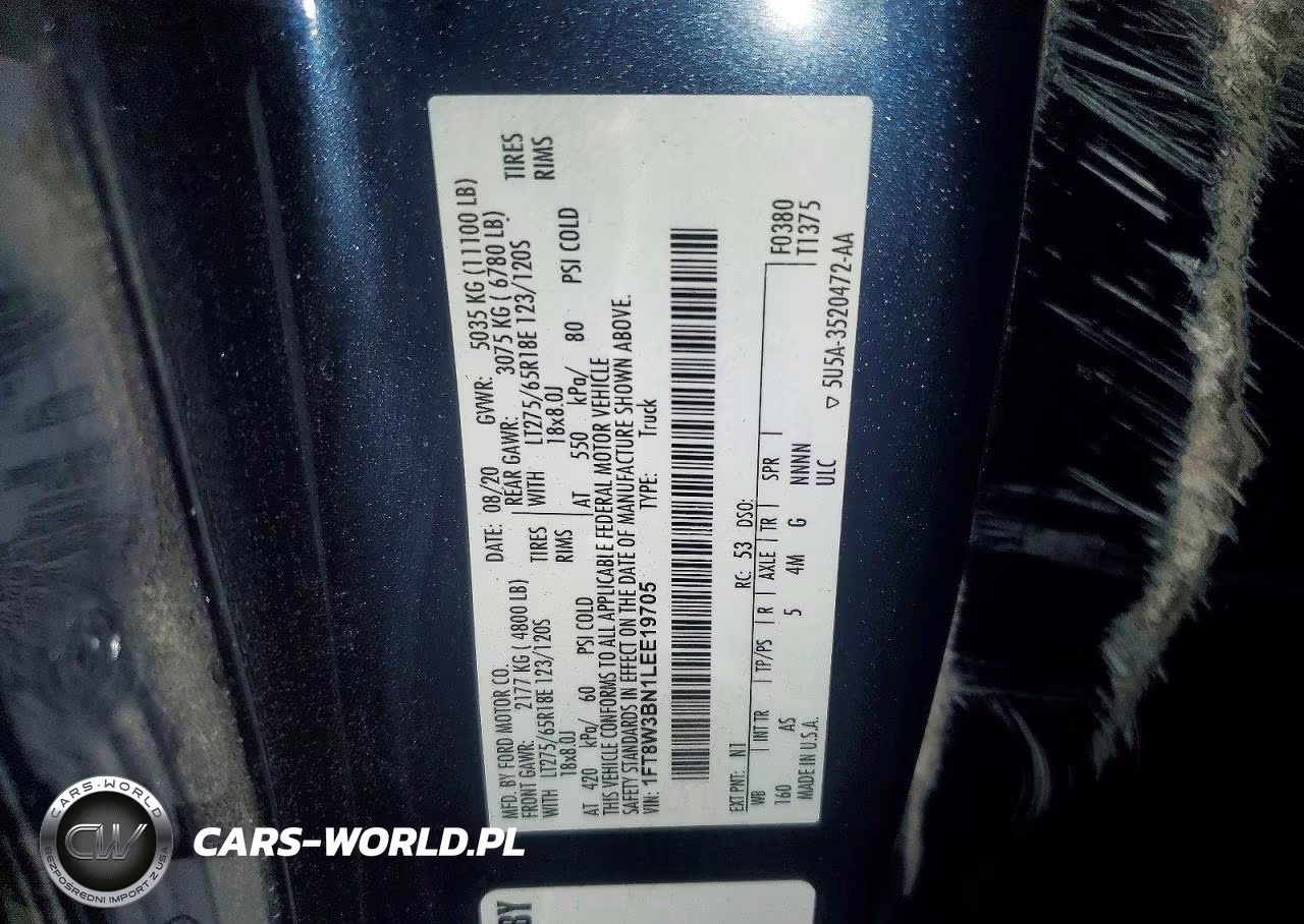 2020 Ford F-350 VIN:1FT8W3BN1LEE19705 - 13