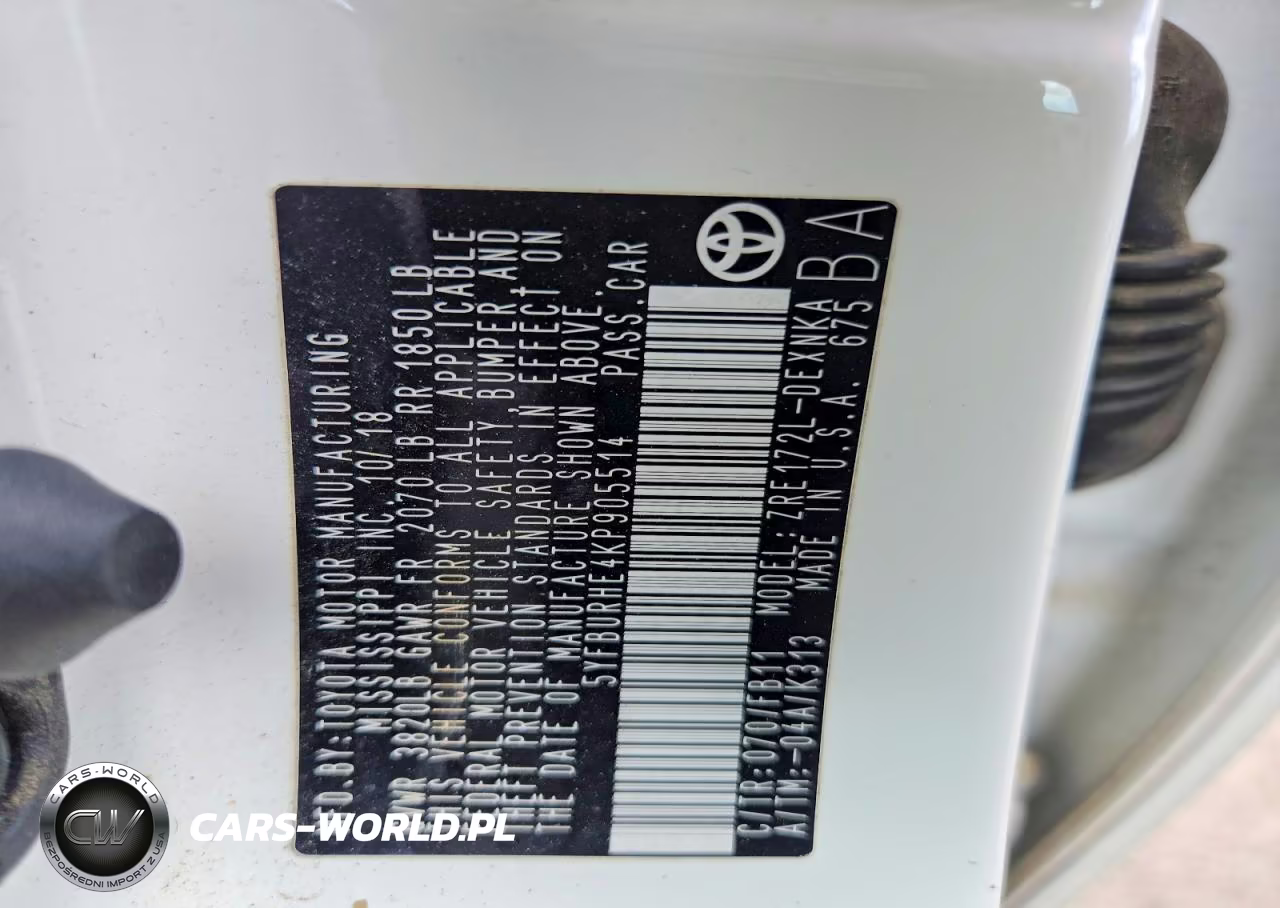 2019 Toyota Corolla Le VIN:5YFBURHE4KP905514 - 12