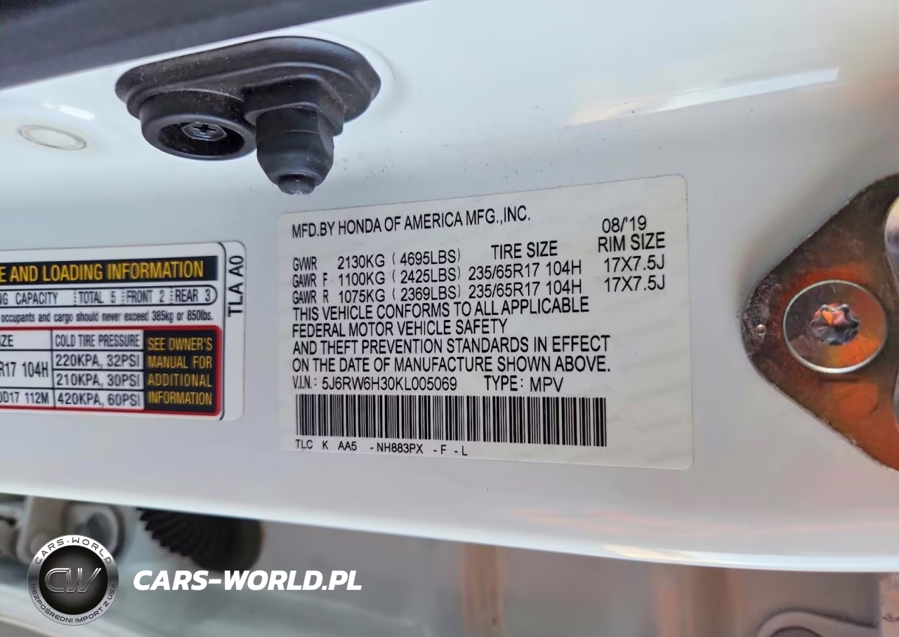 2019 Honda Cr-V Lx VIN:5J6RW6H30KL005069 - 13
