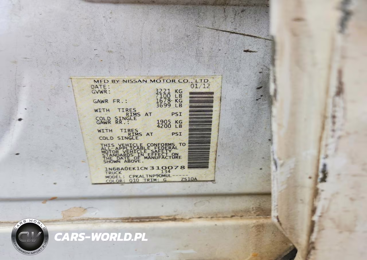 2012 Nissan Titan VIN:1N6BA0EK1CN310078 - 12