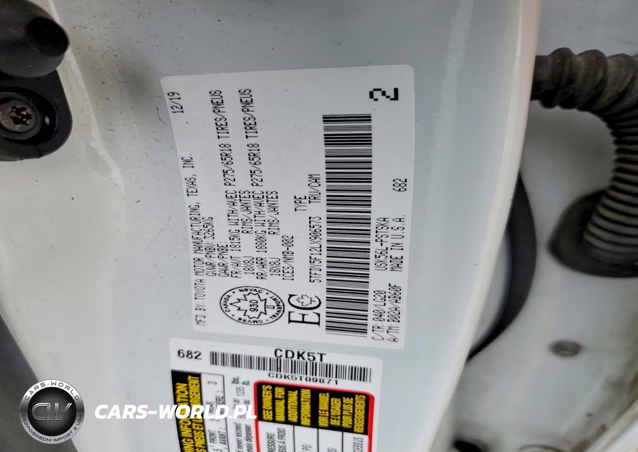 2020 Toyota Tundra Sr5 VIN:5TFDY5F12LX906573 - 12