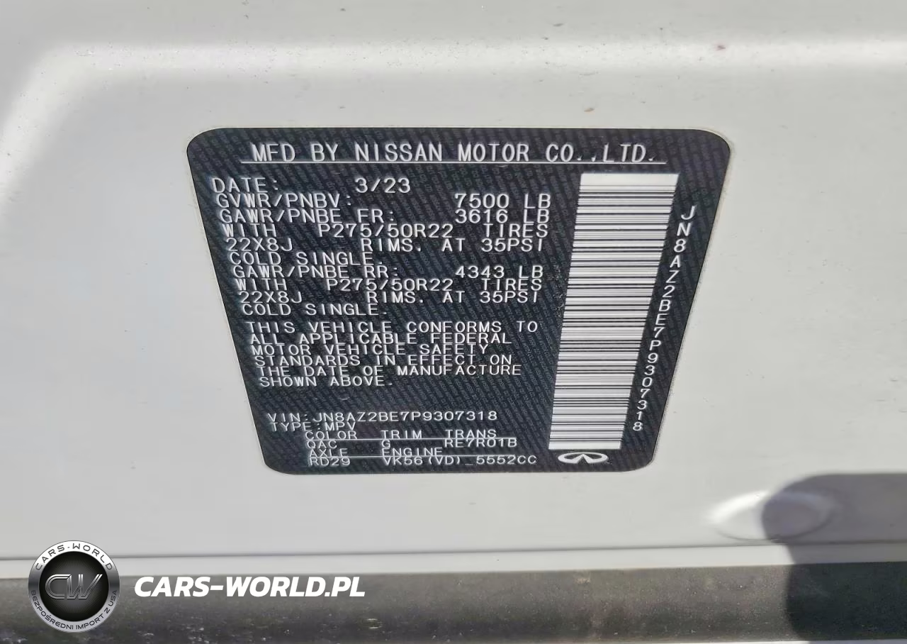 2023 Infiniti Qx80 Sensory VIN:JN8AZ2BE7P9307318 - 13