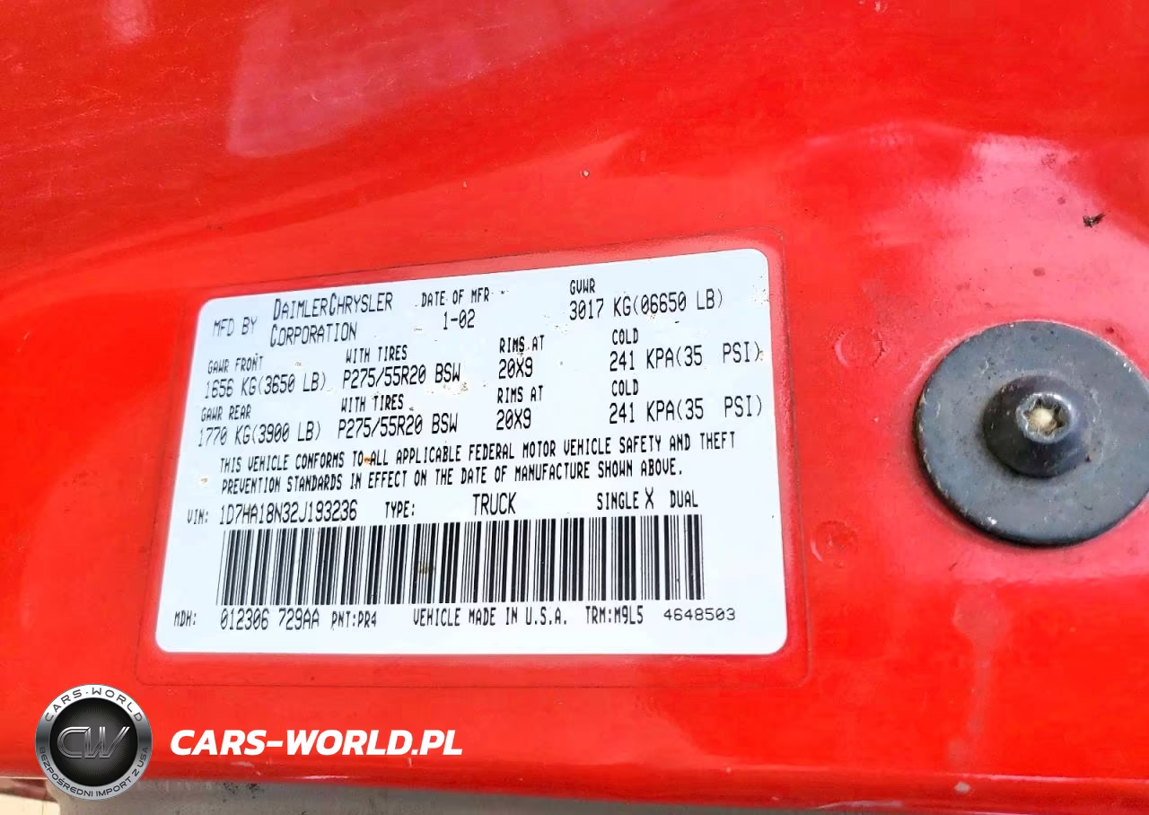 2002 Dodge Ram 1500 VIN:1D7HA18N32J193236 - 12