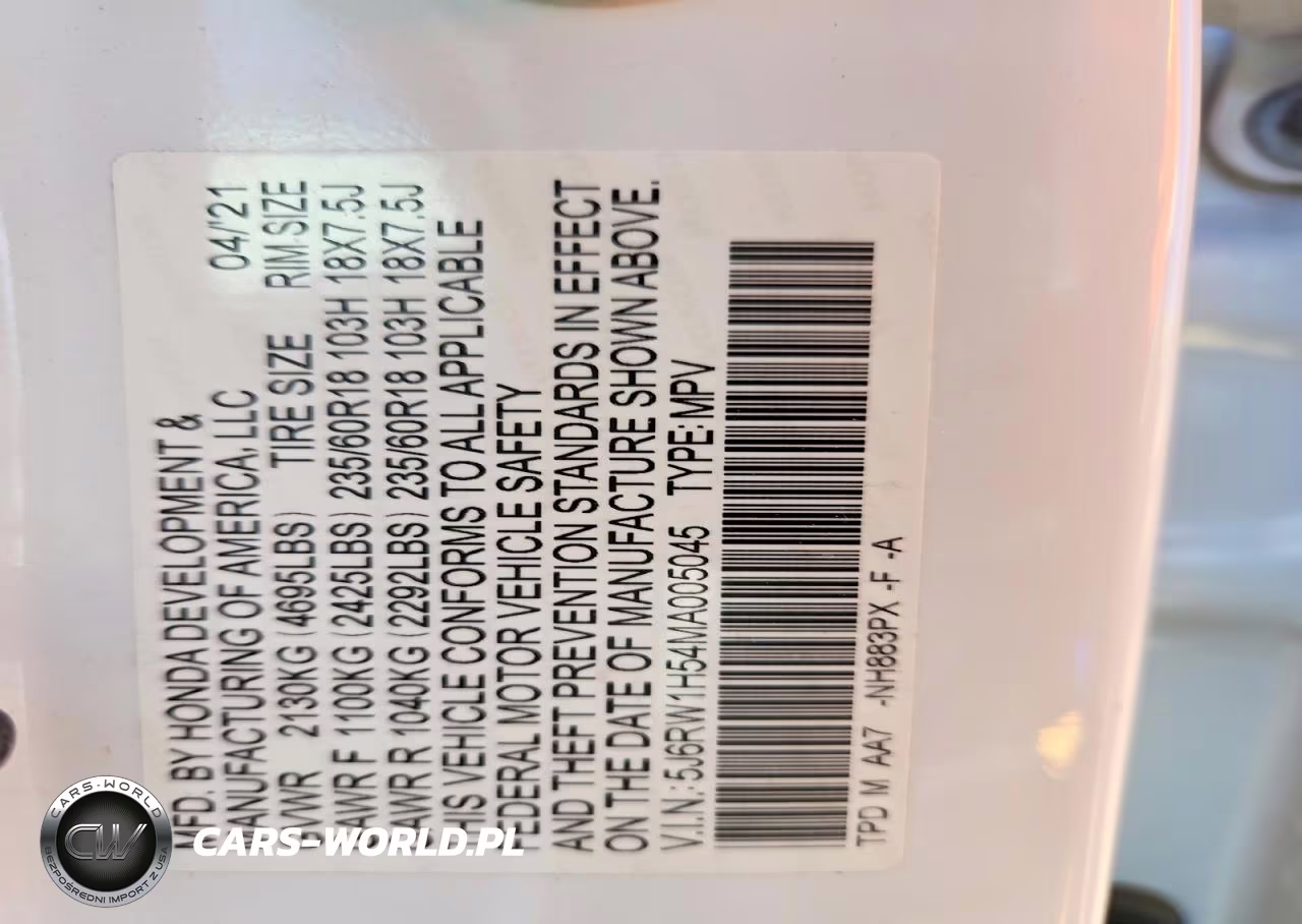 2021 Honda Cr-V Ex VIN:5J6RW1H54MA005045 - 13