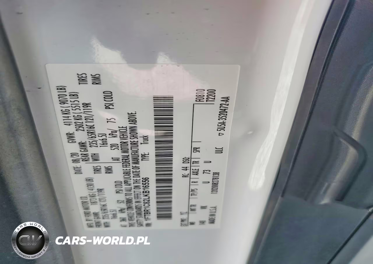 2020 Ford Transit T-250 VIN:1FTBR1C82LKB16556 - 13
