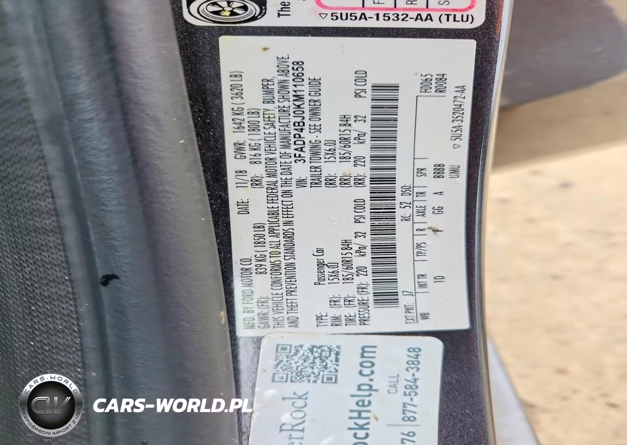 2019 Ford Fiesta Se VIN:3FADP4BJ0KM110658 - 12
