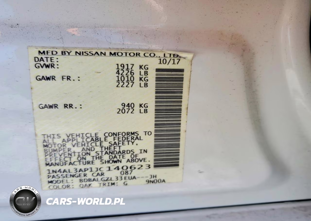 2018 Nissan Altima 2.5 S VIN:1N4AL3AP1JC140623 - 13