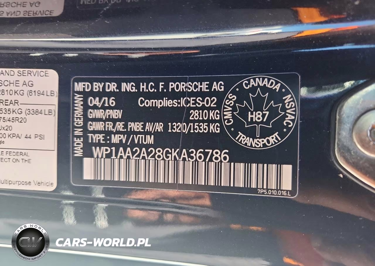 2016 Porsche Cayenne VIN:WP1AA2A28GKA36786 - 13