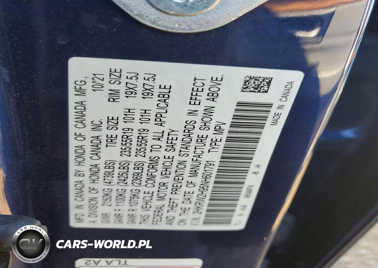 2022 Honda Cr-V Touring VIN:2HKRW2H95NH601791 - 12