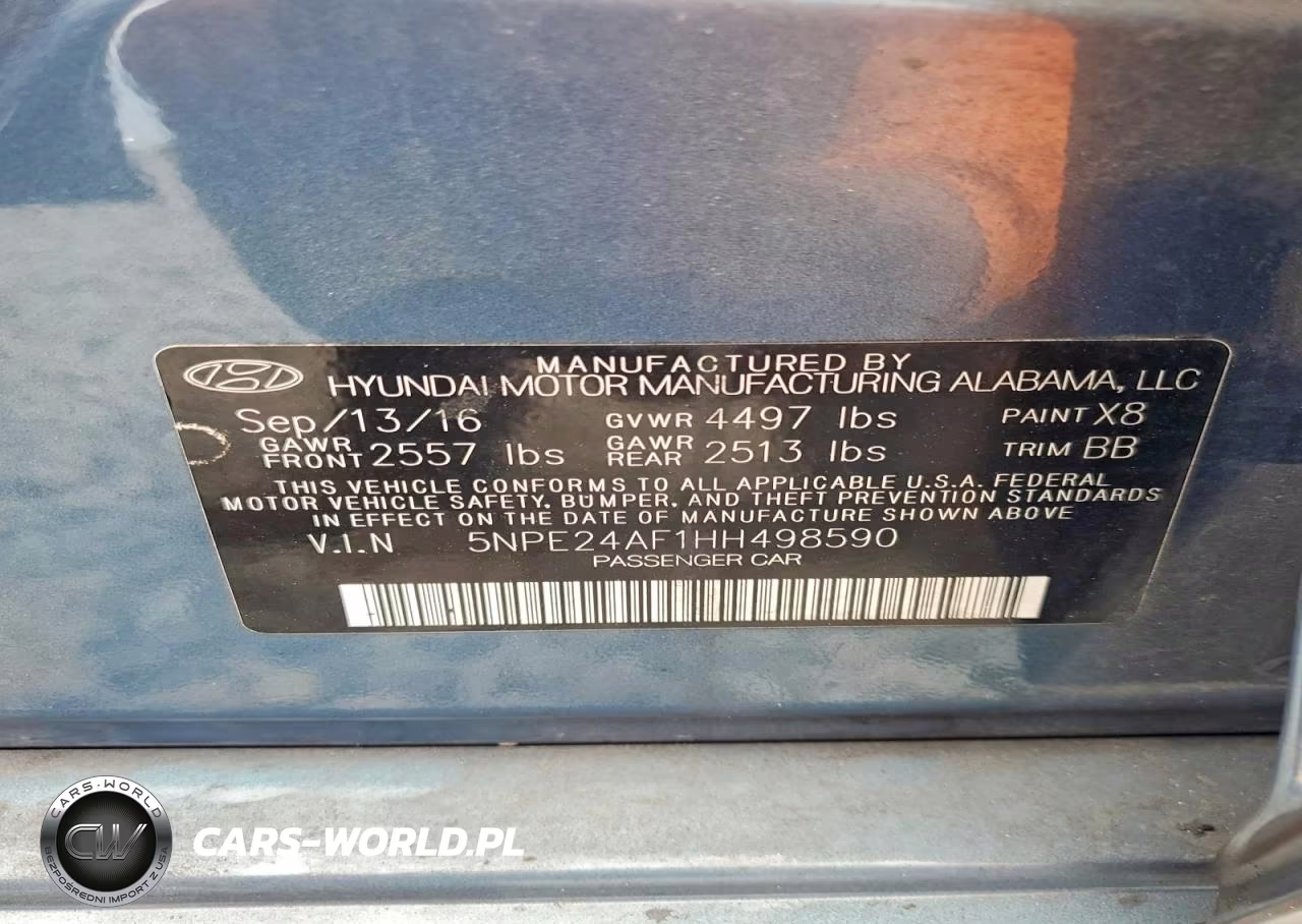 2017 Hyundai Sonata Se VIN:5NPE24AF1HH498590 - 12