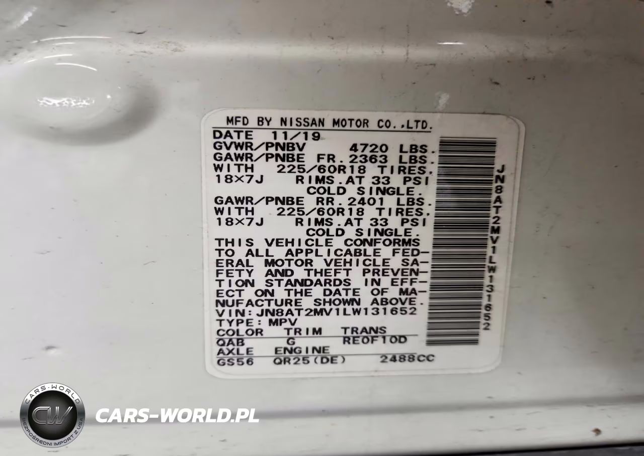 2020 Nissan Rogue Sv VIN:JN8AT2MV1LW131652 - 13
