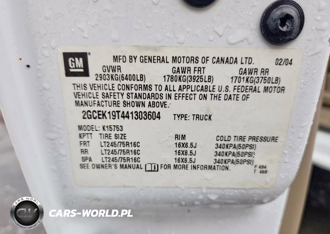 2004 Chevrolet Silverado K1500 VIN:2GCEK19T441303604 - 12