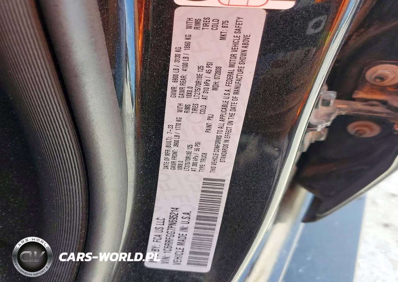 2023 Ram 1500 Tradesman VIN:1C6RRFGG7PN695214 - 12