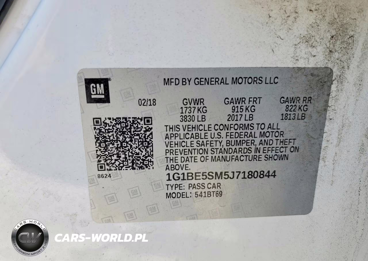 2018 Chevrolet Cruze Lt VIN:1G1BE5SM5J7180844 - 12