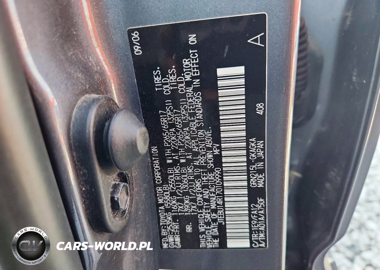2007 Toyota 4Runner Sr5 VIN:JTEBU14R170109990 - 12