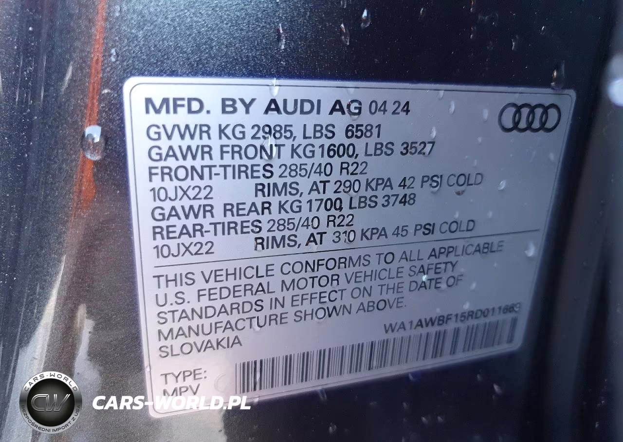 2024 Audi Sq8 Premium Plus VIN:WA1AWBF15RD011669 - 13