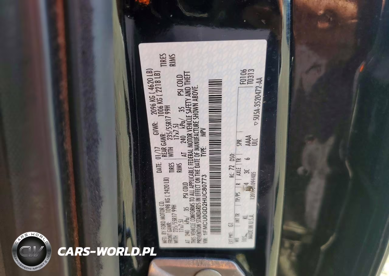 2017 Ford Escape Se VIN:1FMCU0GD2HUC80773 - 12