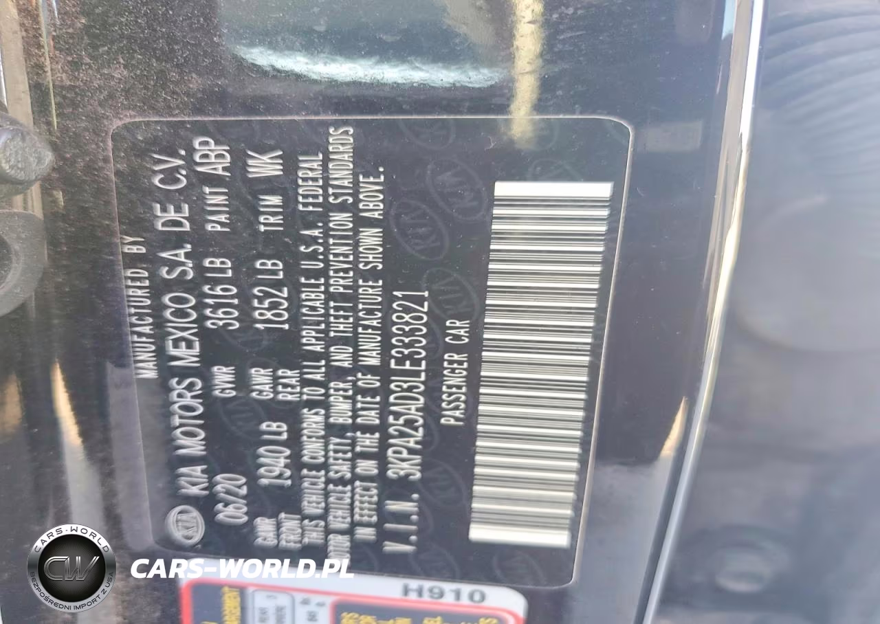 2020 Kia Rio 5-Door S VIN:3KPA25AD3LE333821 - 12