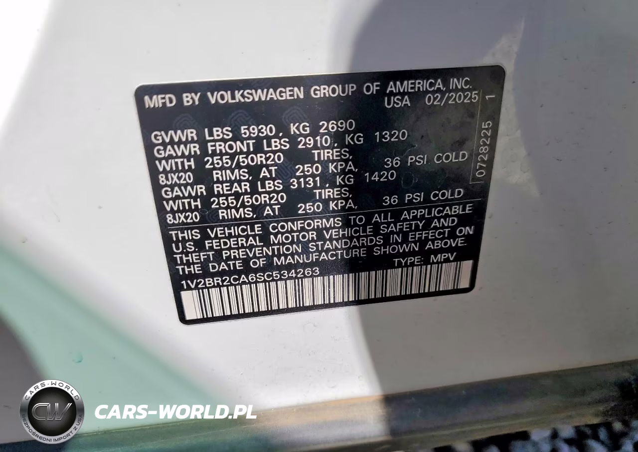 2025 Volkswagen Atlas Sel VIN:1V2BR2CA6SC534263 - 14