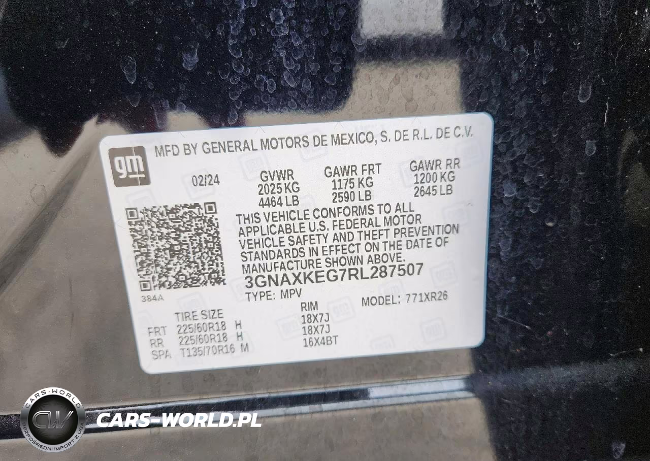 2024 Chevrolet Equinox Lt VIN:3GNAXKEG7RL287507 - 13