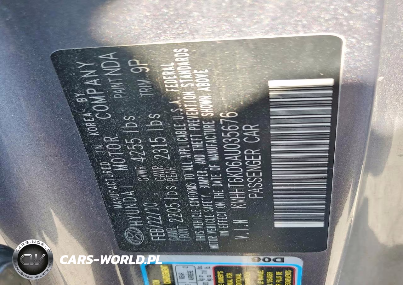 2010 Hyundai Genesis Coupe 2.0T VIN:KMHHT6KD6AU035676 - 12