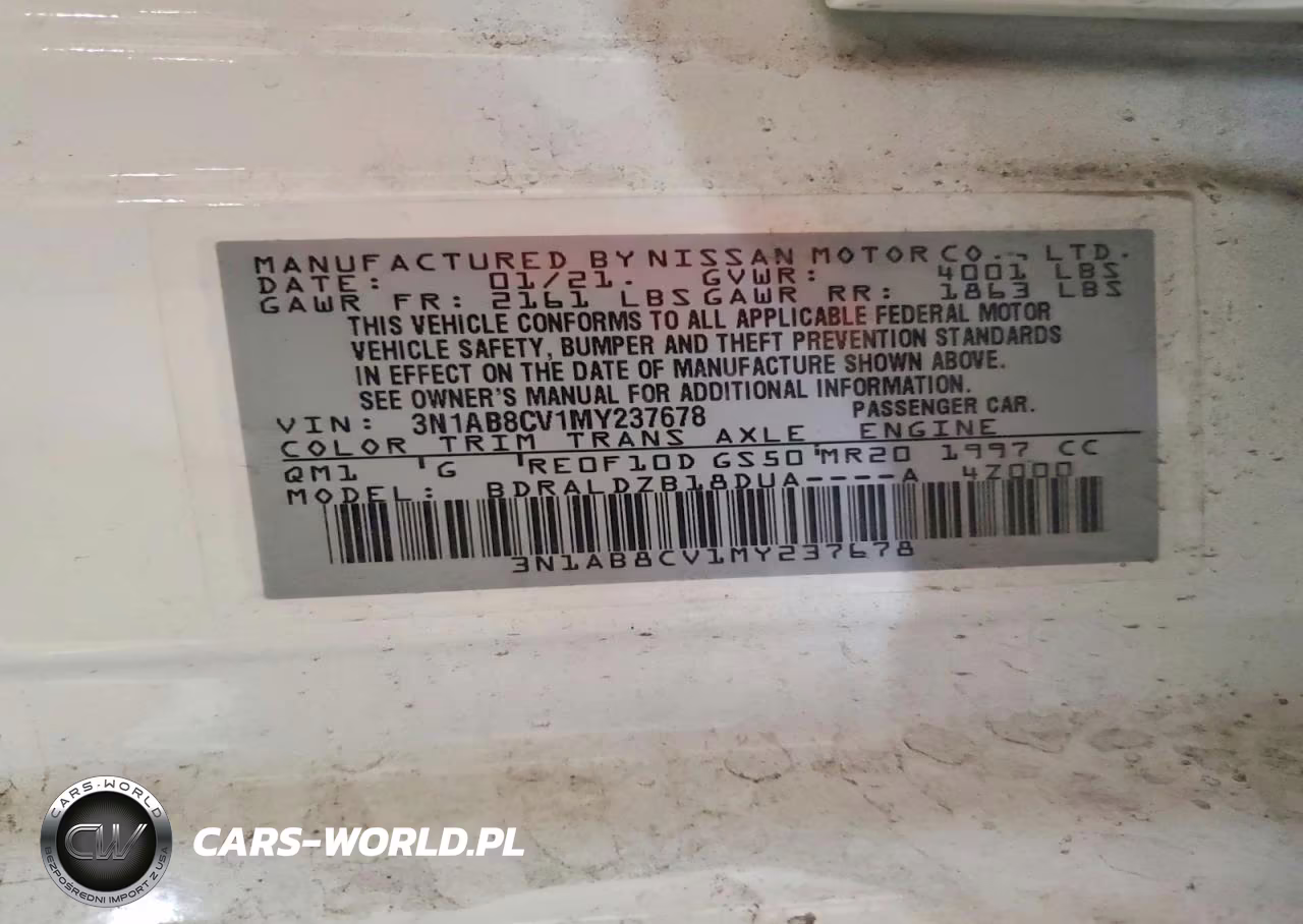 2021 Nissan Sentra Sv VIN:3N1AB8CV1MY237678 - 12
