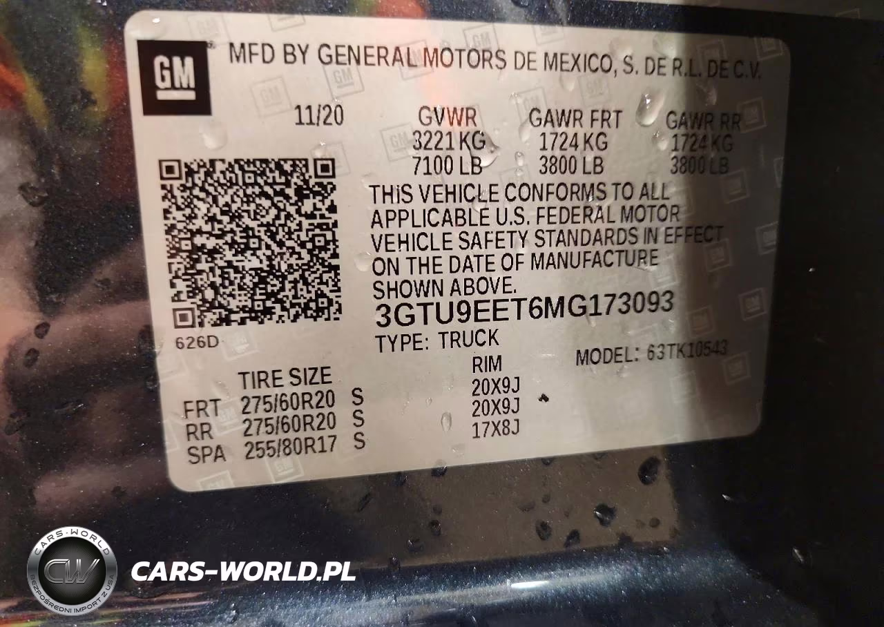 2021 GMC Sierra K1500 At4 VIN:3GTU9EET6MG173093 - 13