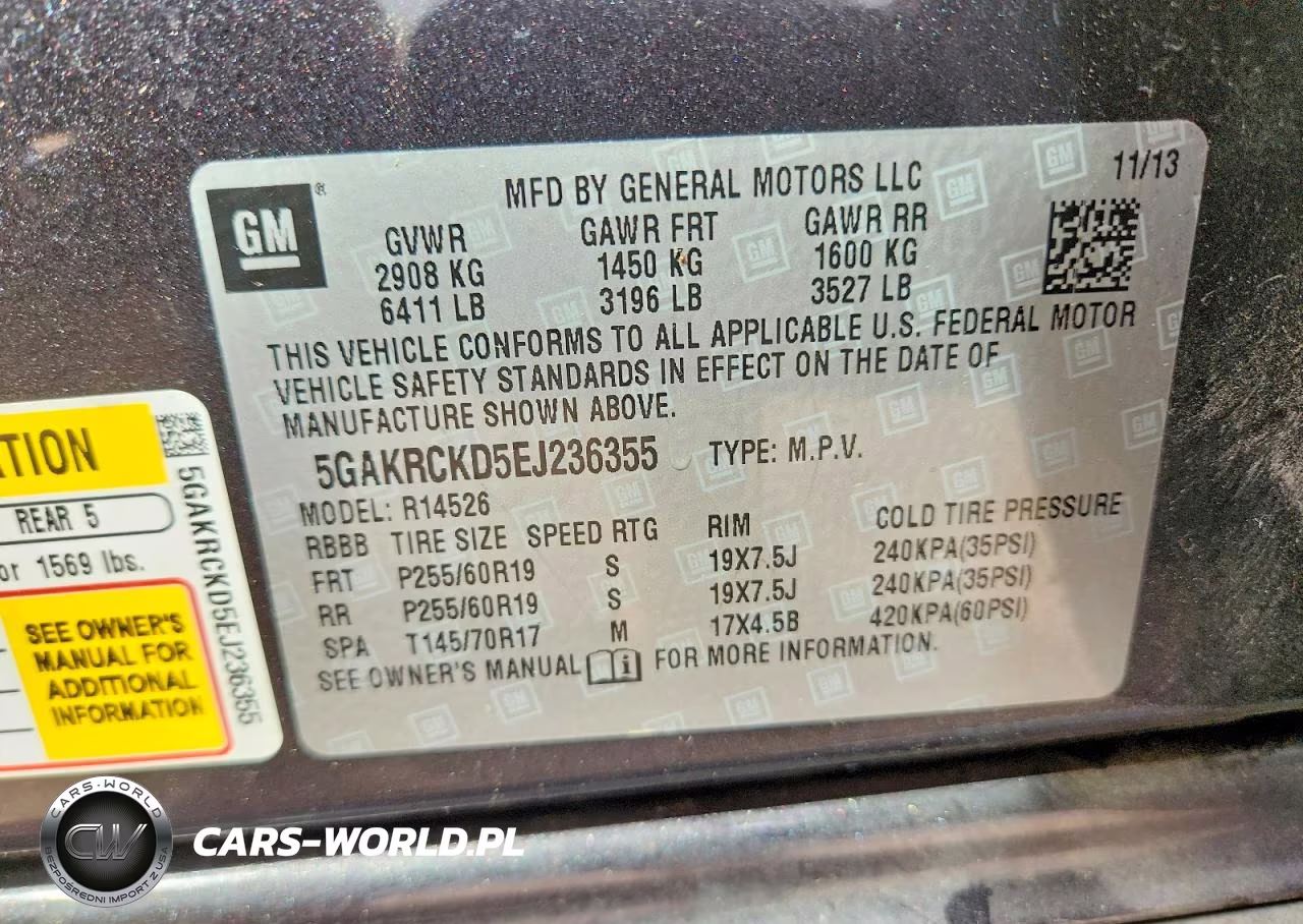 2014 Buick Enclave VIN:5GAKRCKD5EJ236355 - 13