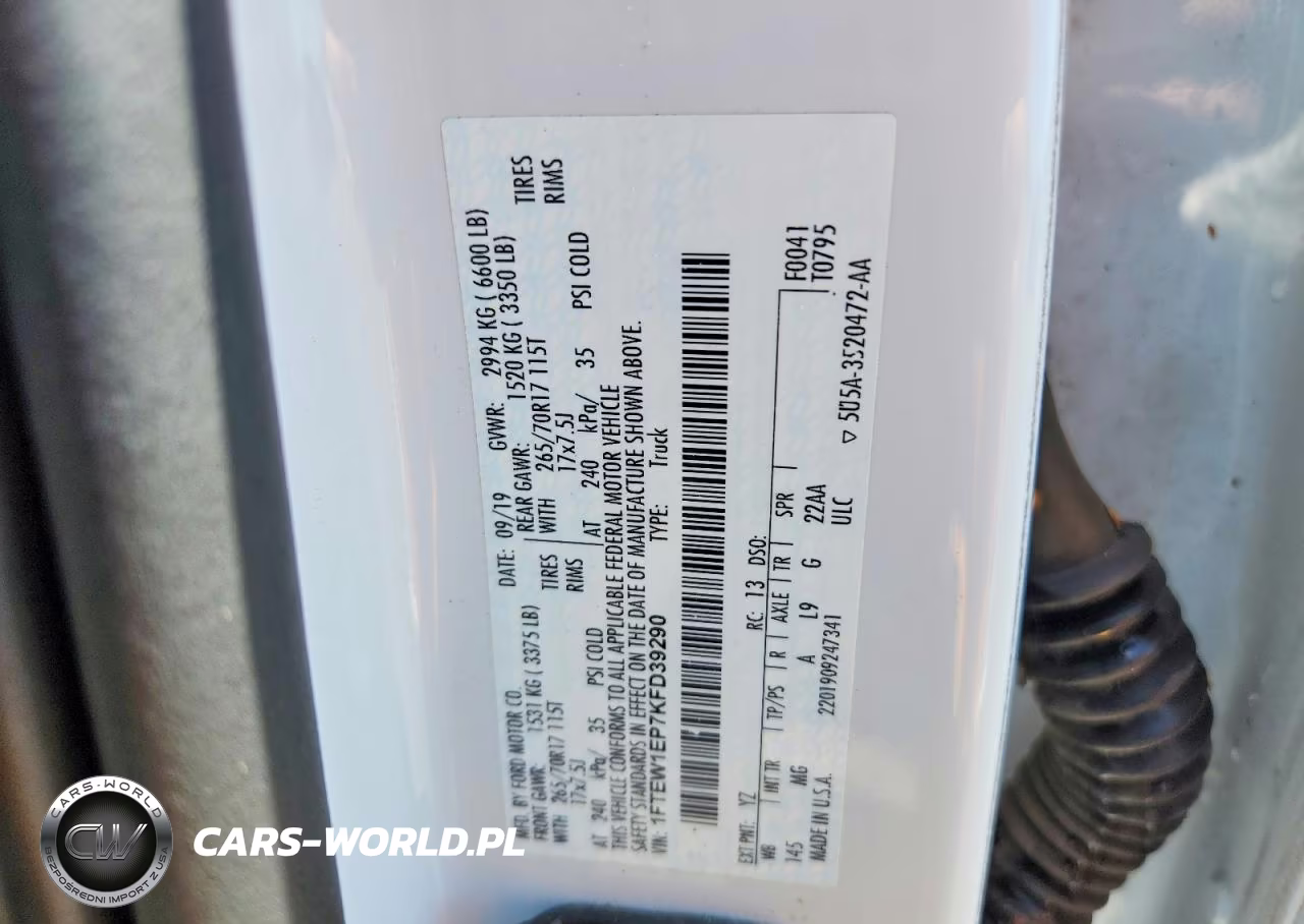 2019 Ford F150 Supercrew VIN:1FTEW1EP7KFD39290 - 12