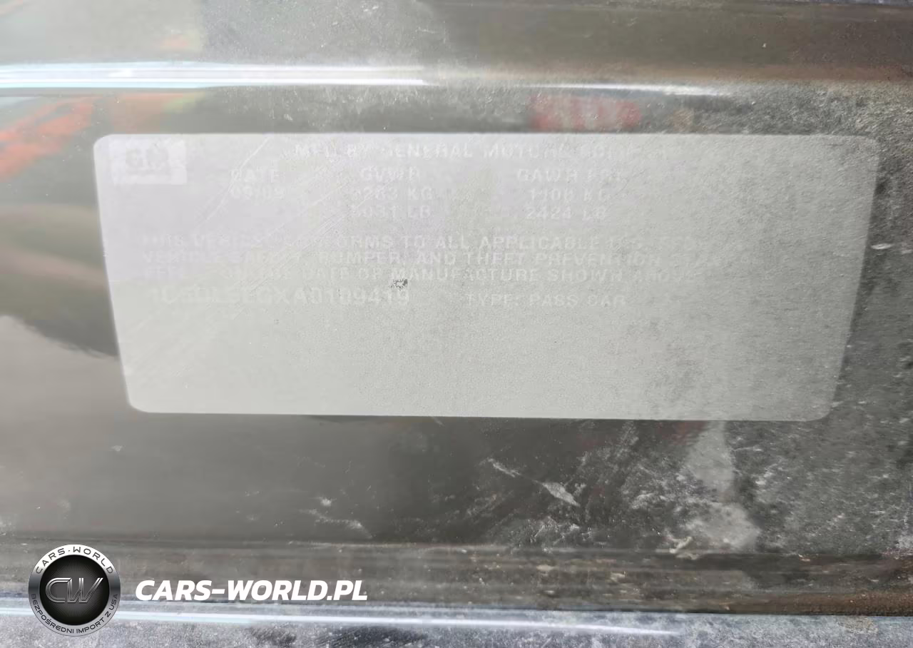 CADILLAC CTS PERFOR VIN:1G6DL5EGXA0109419 - 12