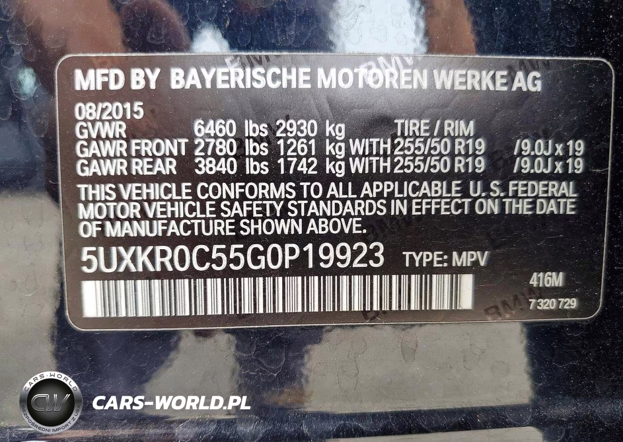 2016 BMW X5 xDrive35I VIN:5UXKR0C55G0P19923 - 13