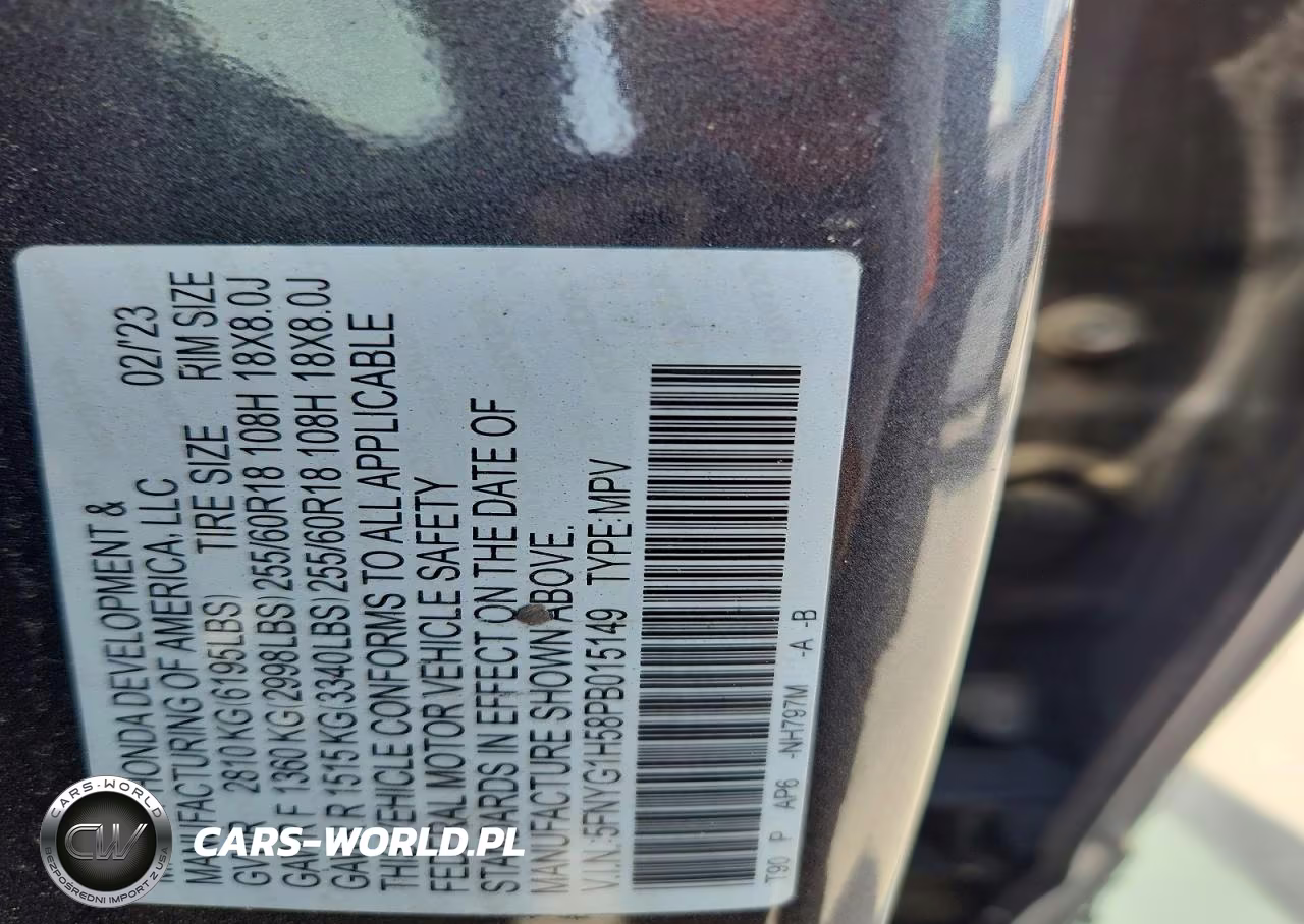 2023 Honda Pilot Exl VIN:5FNYG1H58PB015149 - 13