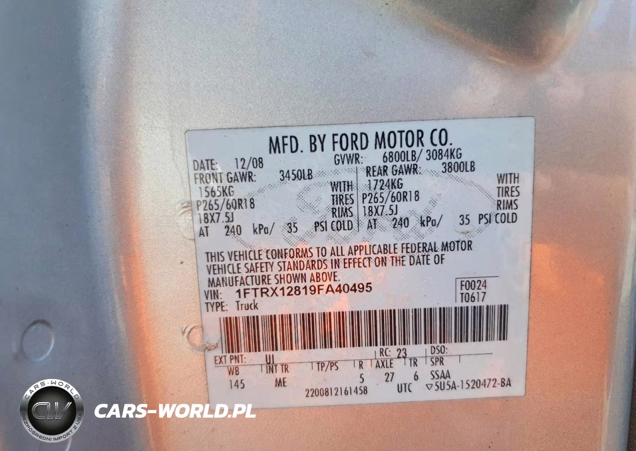 2009 Ford F150 Super Cab VIN:1FTRX12819FA40495 - 12
