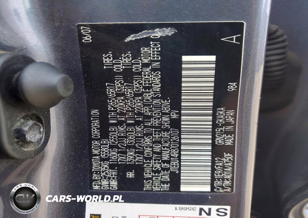 2007 Toyota 4Runner Sr5 VIN:JTEBU14R870126107 - 13