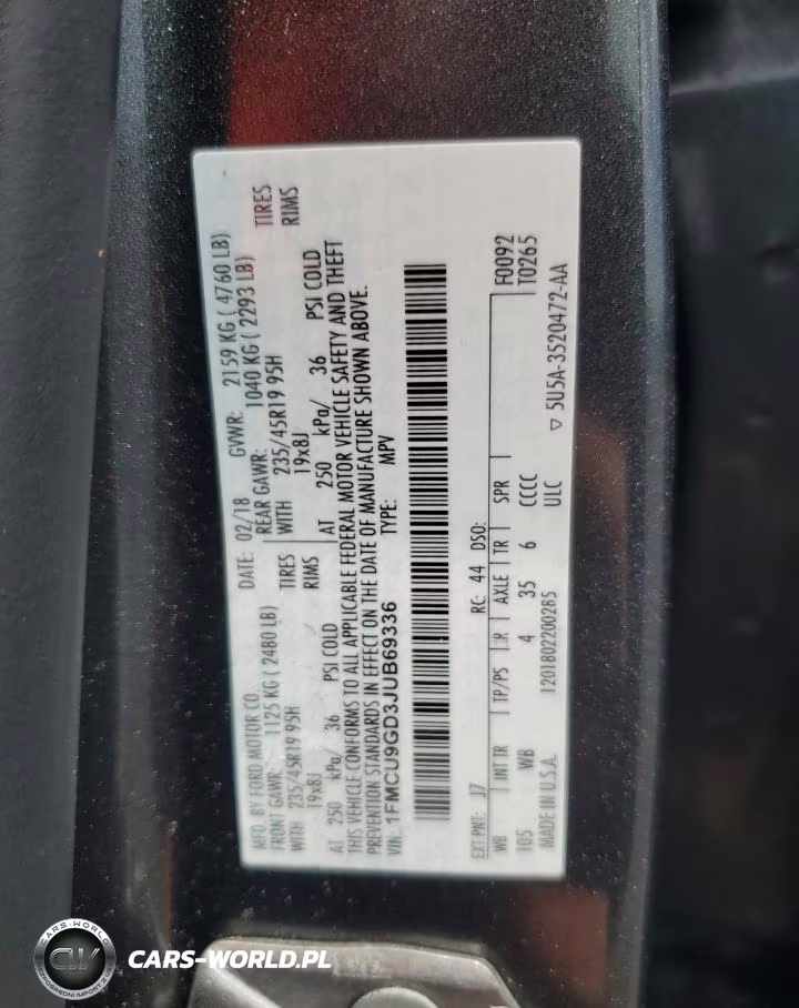 2018 Ford Escape Se VIN:1FMCU9GD3JUB69336 - 13