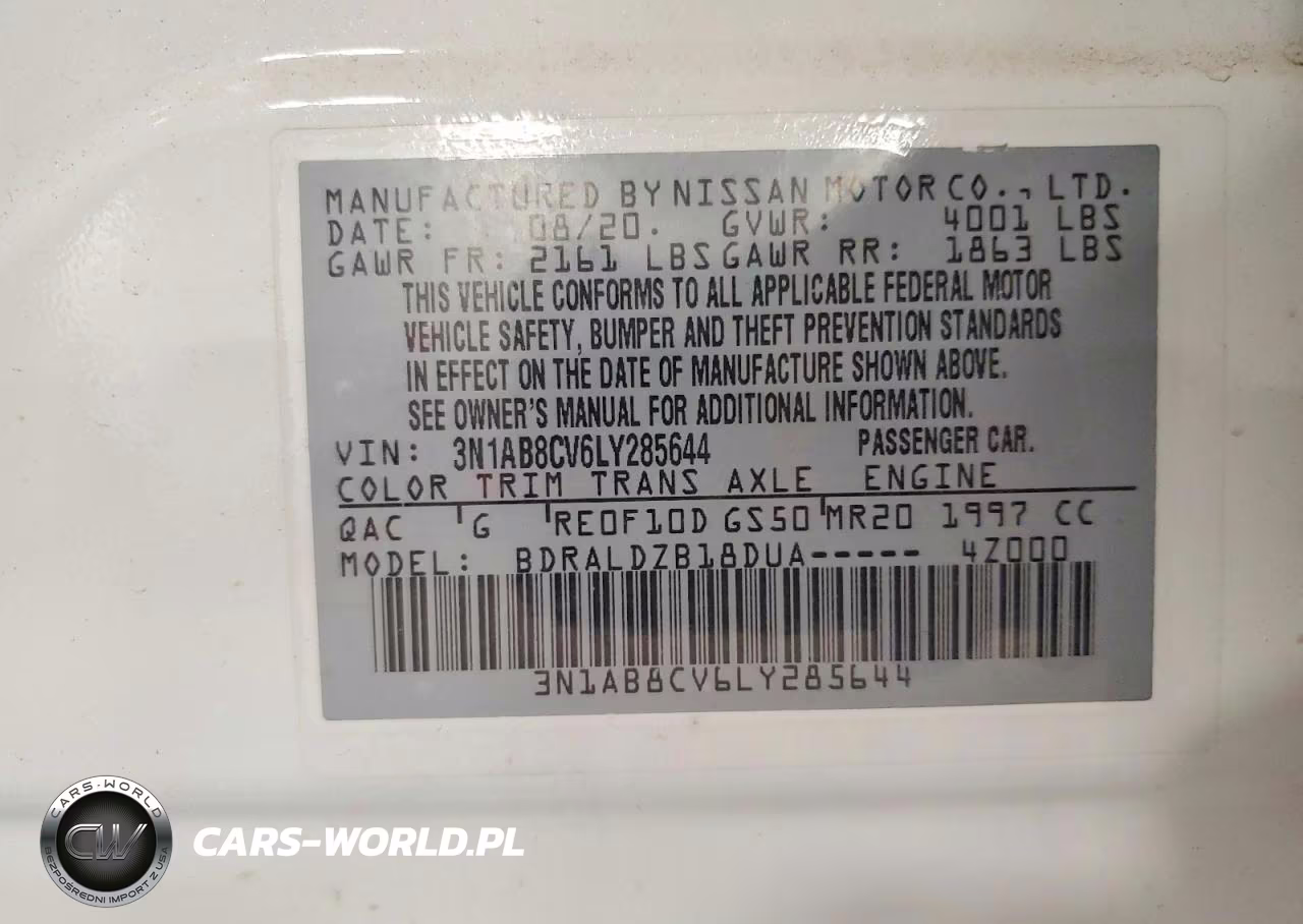 2020 Nissan Sentra Sv VIN:3N1AB8CV6LY285644 - 13