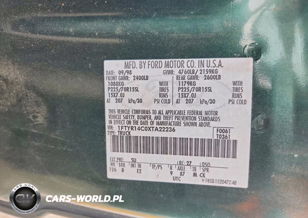 1999 Ford Ranger Super Cab VIN:1FTYR14C0XTA22236 - 12