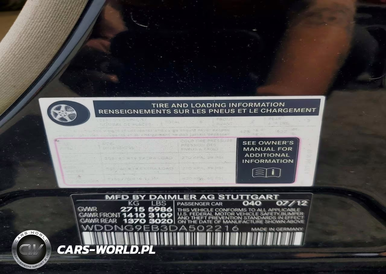 2013 Mercedes-Benz S 550 4Matic VIN:WDDNG9EB3DA502216 - 13