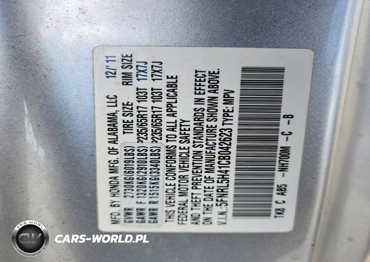 2012 Honda Odyssey Ex VIN:5FNRL5H41CB042623 - 13