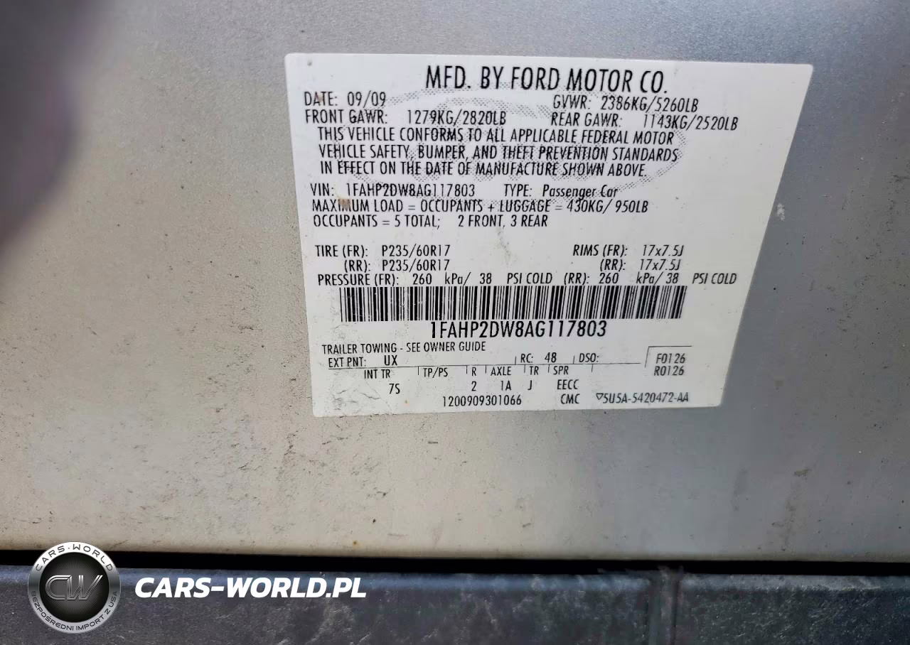 2010 Ford Taurus Se VIN:1FAHP2DW8AG117803 - 13