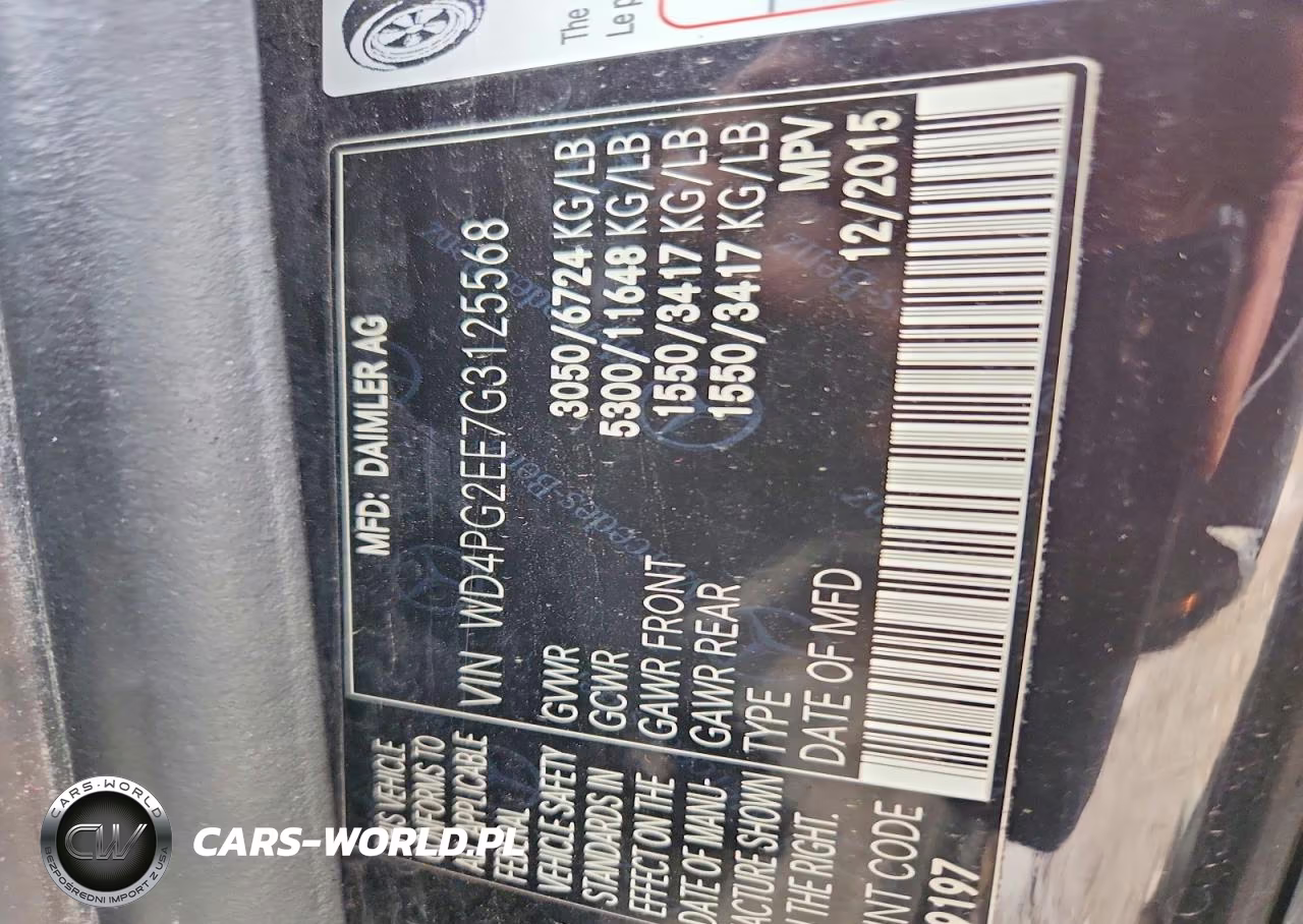 2016 Mercedes Benz Metris VIN:WD4PG2EE7G3125568 - 13