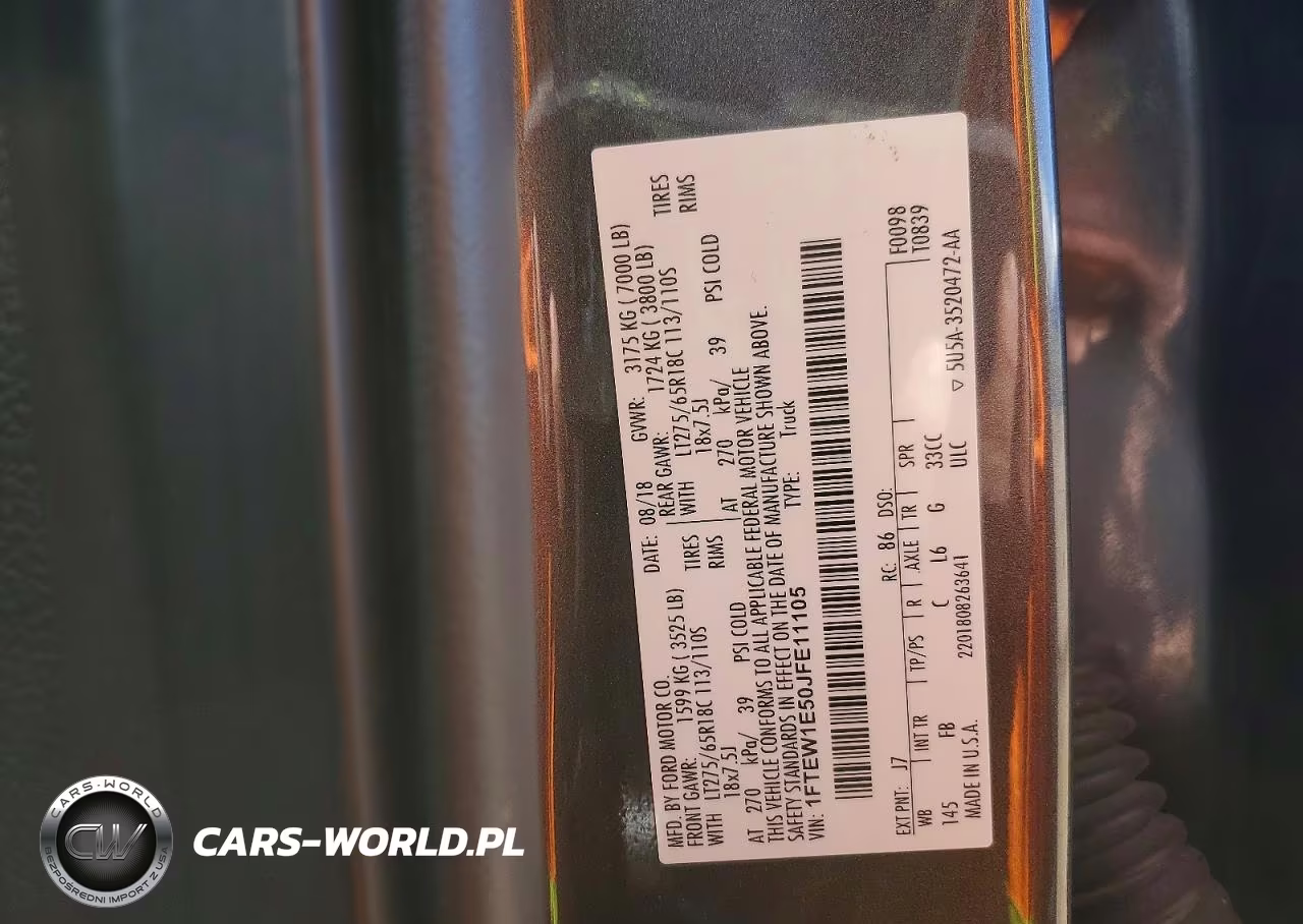 2018 Ford F150 Supercrew VIN:1FTEW1E50JFE11105 - 12