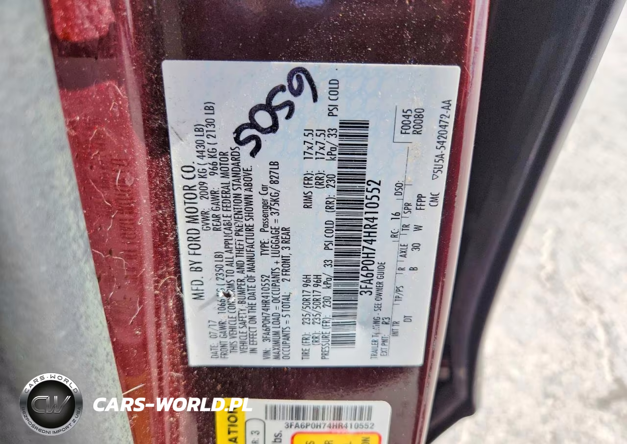 2017 Ford Fusion Se VIN:3FA6P0H74HR410552 - 12