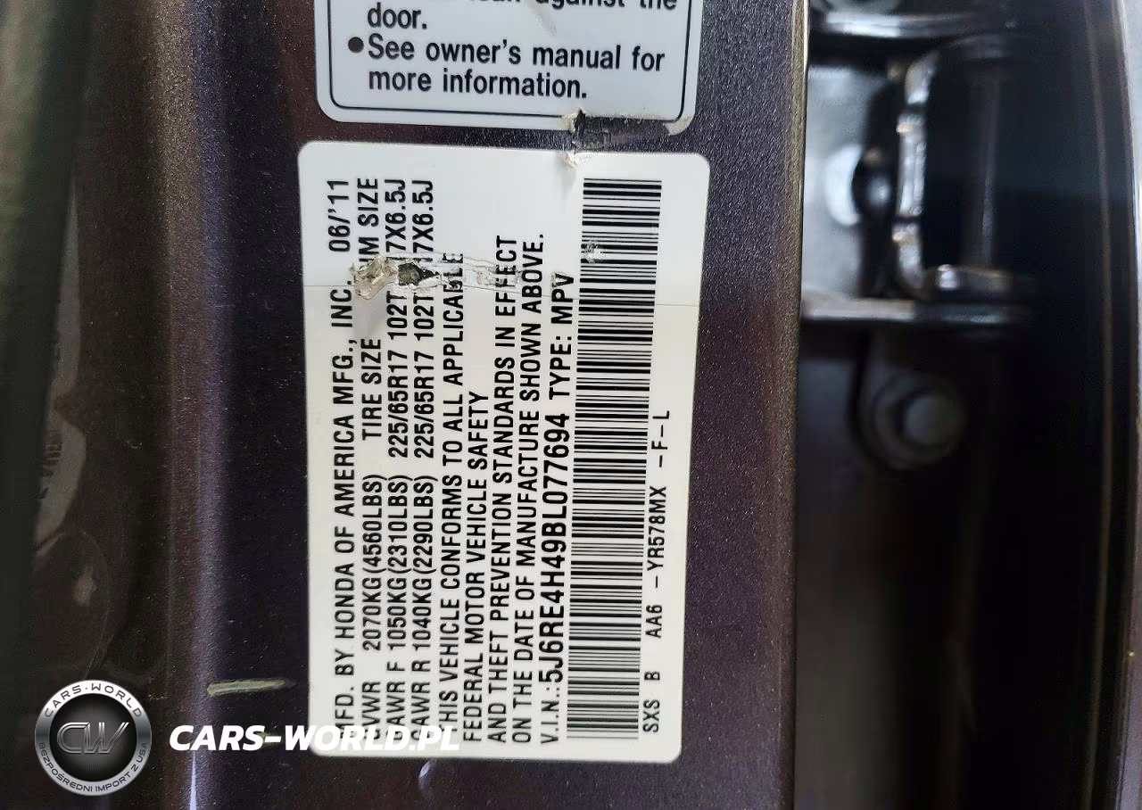 2011 Honda Cr-V Se VIN:5J6RE4H49BL077694 - 12